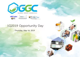 1Q2019 Opportunity Day  Thursday, May 16, 2019  Disclaimer  This presentation includes