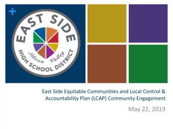+  East Side Equitable Communities and Local Control &amp;  Accountability Plan (LCAP) Community