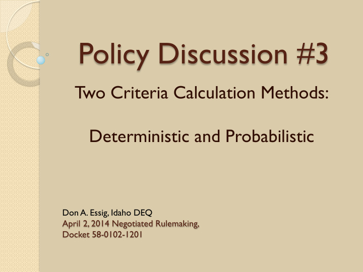 policy discussion 3