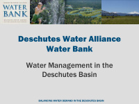 deschutes water alliance water bank