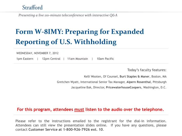 reporting of u s withholding