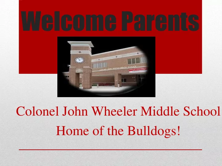 welcome parents