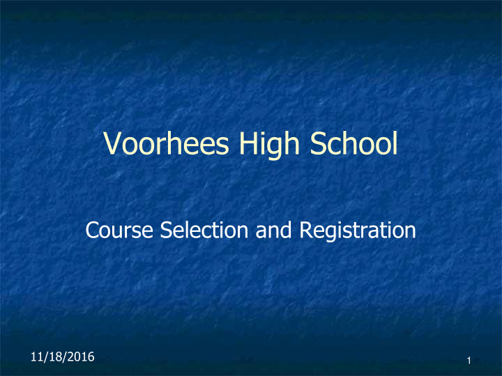 voorhees high school