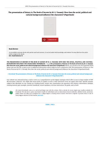 The presentation of history in The Book of Secrets by M. G. Vassanji: How does the social,