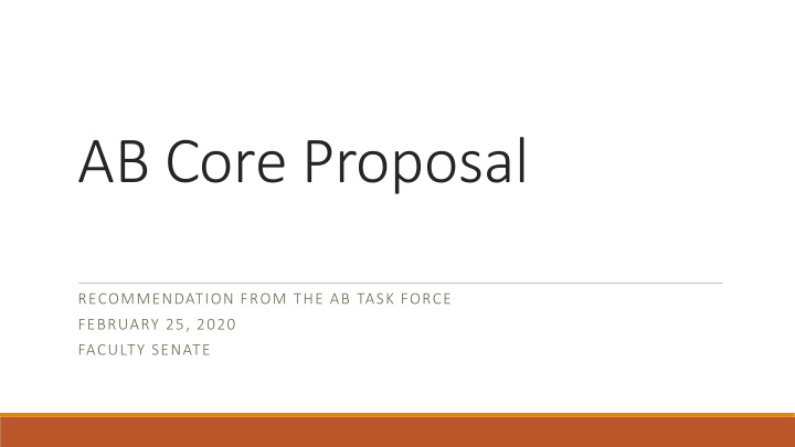 ab core proposal