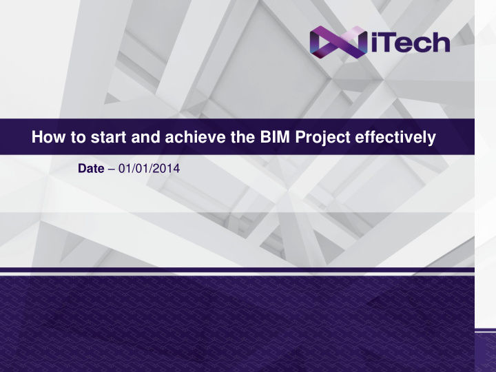 how to start and achieve the bim project effectively