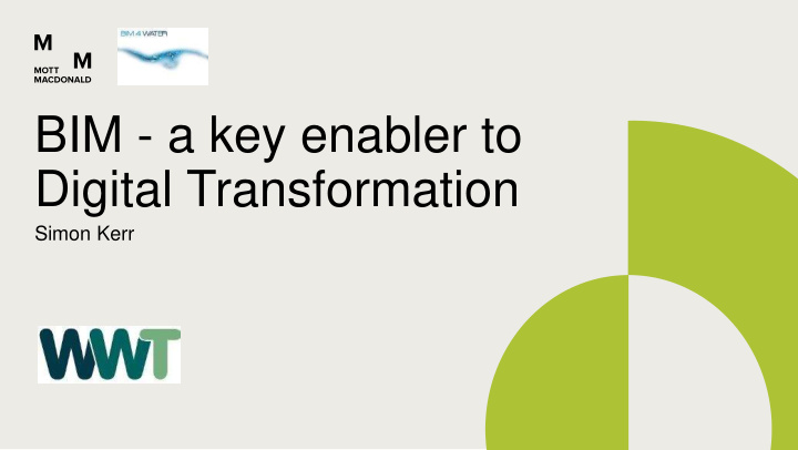 bim a key enabler to digital transformation