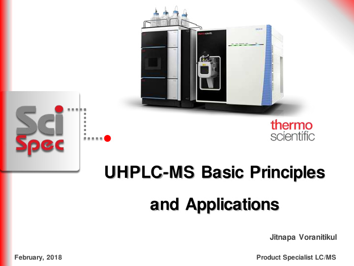 uhplc ms basic principles and applications