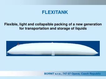 FLEXITANK  Flexible, light and collapsible packing of a new generation  for transportation and