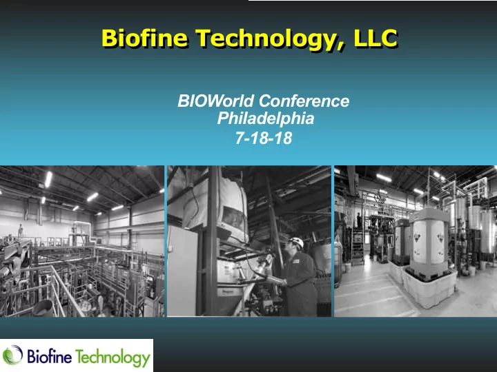 biofine technology llc