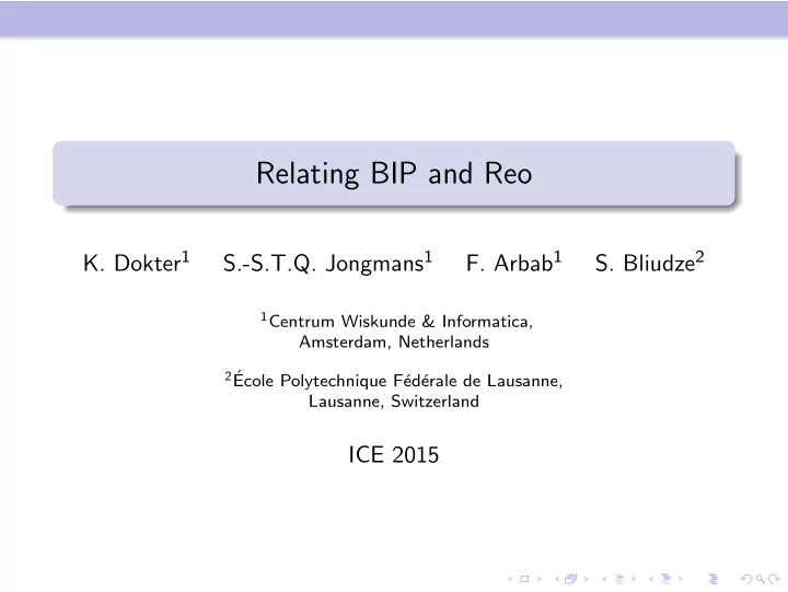 relating bip and reo