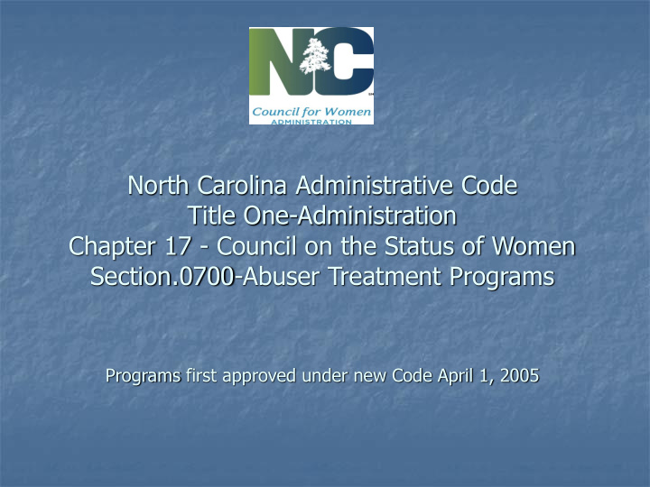 chapter 17 council on the status of women