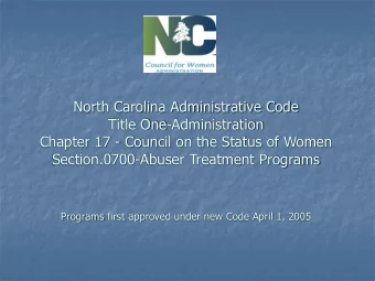 Chapter 17 - Council on the Status of Women  Section.0700-Abuser Treatment Programs  Programs first