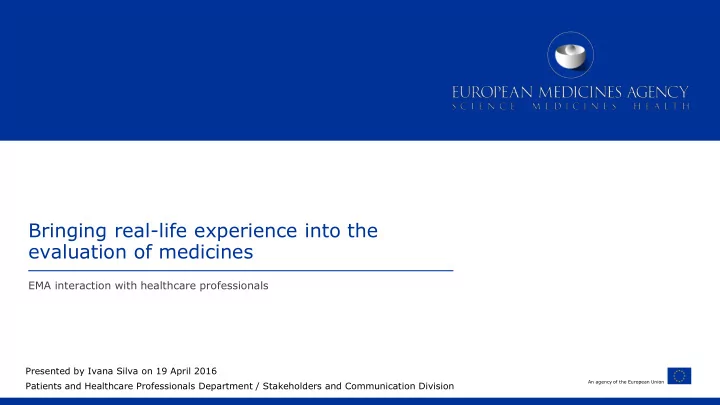evaluation of medicines