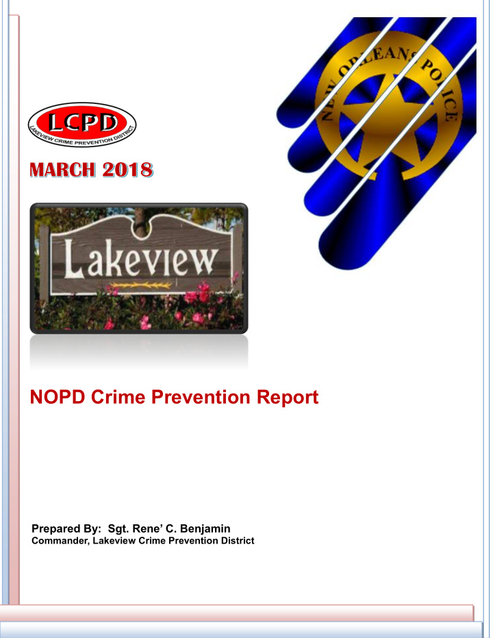 nopd crime prevention report prepared by sgt rene c