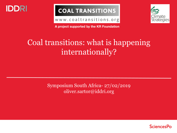 coal transitions what is happening