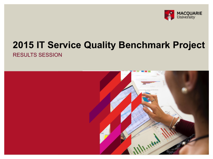 2015 it service quality benchmark project
