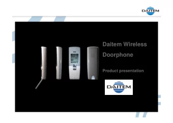 Daitem Wireless  Doorphone  Product presentation  Daitem Wireless Doorphone  An offer with 4