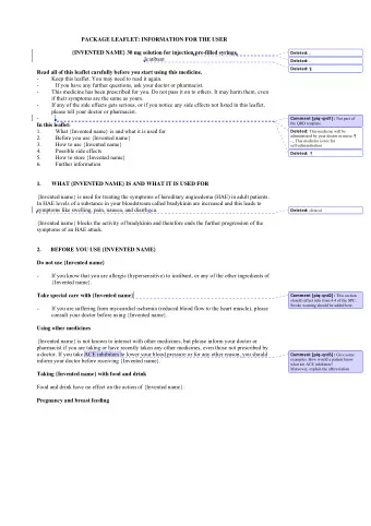 PACKAGE LEAFLET: INFORMATION FOR THE USER  {INVENTED NAME} 30 mg solution for injection pre-filled