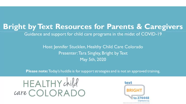bright by t ext resources for parents caregivers