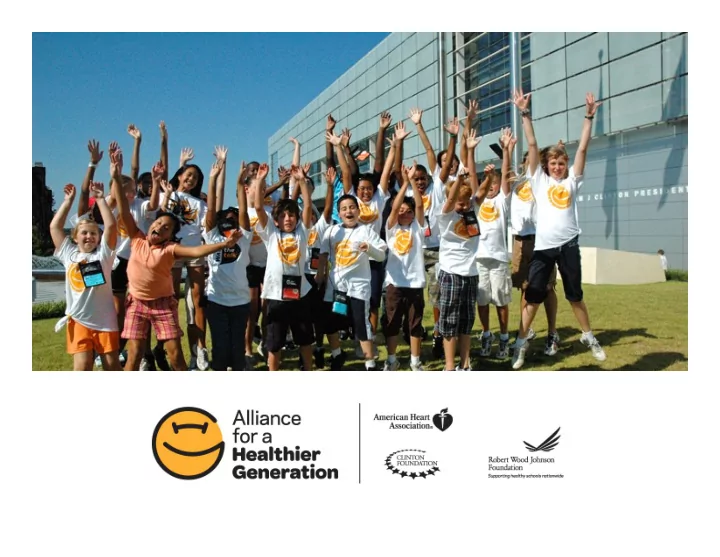 to eliminate childhood obesity and inspire all young