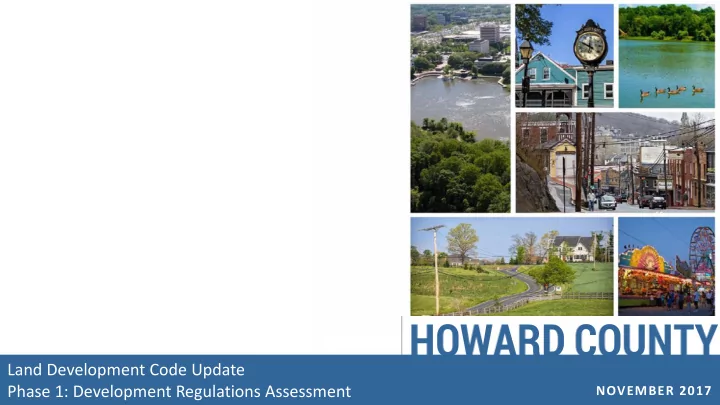 land development code update phase 1 development