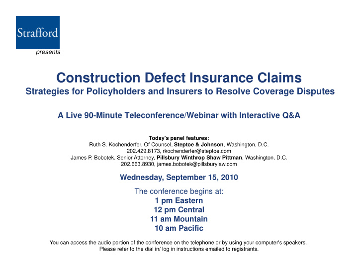 construction defect insurance claims