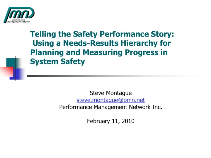 planning and measuring progress in