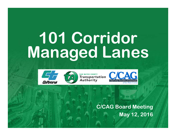 101 corridor managed lanes