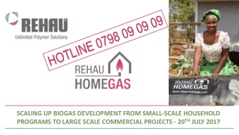 PROGRAMS TO LARGE SCALE COMMERCIAL PROJECTS - 20 TH JULY 2017 Who are we  an overview of REHAU