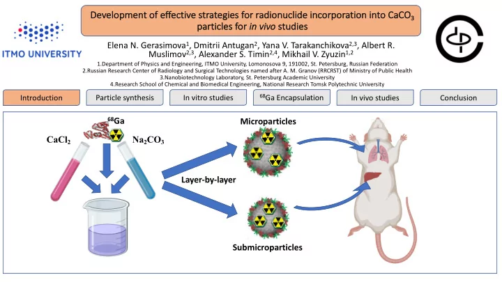 development of effect ctive strategies for radionucl