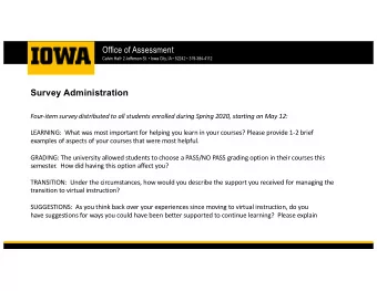Office of Assessment  Calvin Hall 2 Jefferson St.  Iowa City, IA  52242  319-384-4112