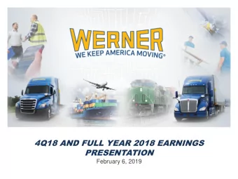 4Q18 AND FULL YEAR 2018 EARNINGS  PRESENTATION  February 6, 2019  DISCLOSURE STATEMENT  This