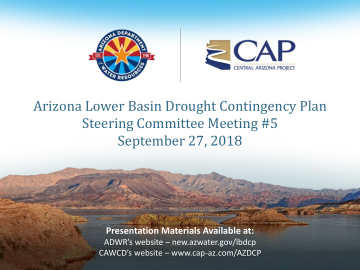 arizona lower basin drought contingency plan steering