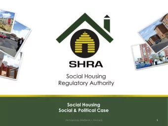 Social Housing Social &amp; Political Case  Partnership: Nedbank + Finmark  1  Contents