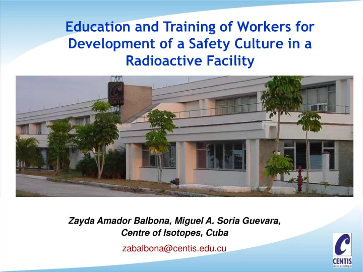 radioactive facility