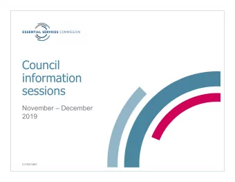 Council  information  sessions  November  December  2019  C/19/31561  Todays session