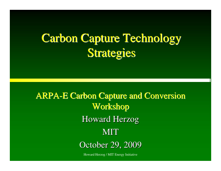 carbon capture technology carbon capture technology