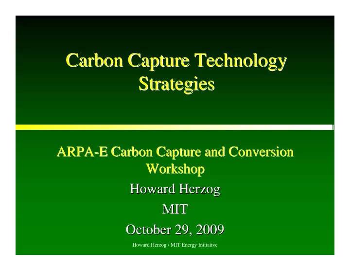 carbon capture technology carbon capture technology