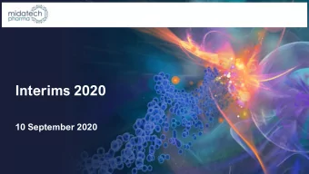 Interims 2020  10 September 2020  The Midatech senior team  LEFT TO RIGHT  Fiona Sharp  Group