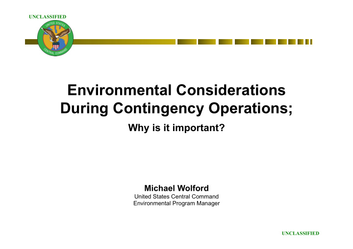 environmental considerations