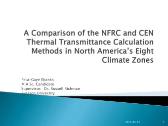 Ryerson University  2014-09-23  1  Residential sector, 3 rd largest consumer of energy  in