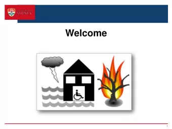 Welcome  1  Including people with disabilities, their family  &amp; carers in natural hazard