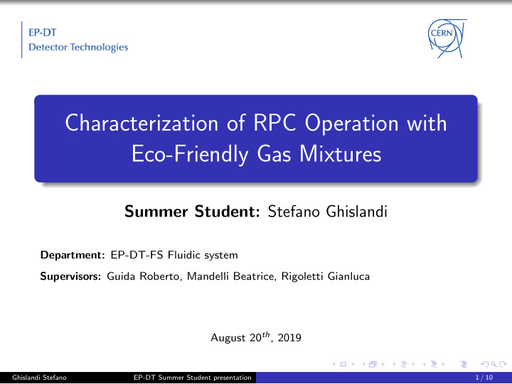 characterization of rpc operation with eco friendly gas