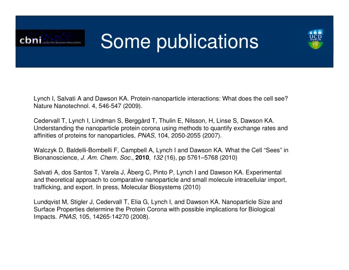some publications