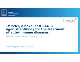 IMP761, a novel anti-LAG-3  agonist antibody for the treatment  of auto-immune diseases  Mathieu