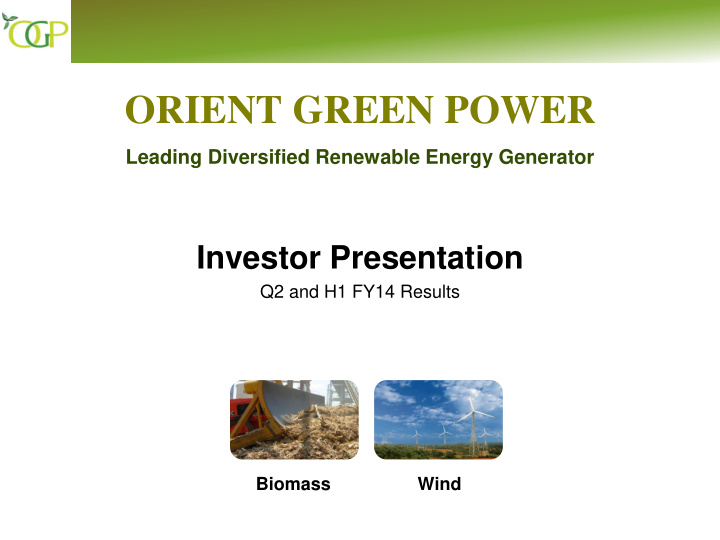 orient green power