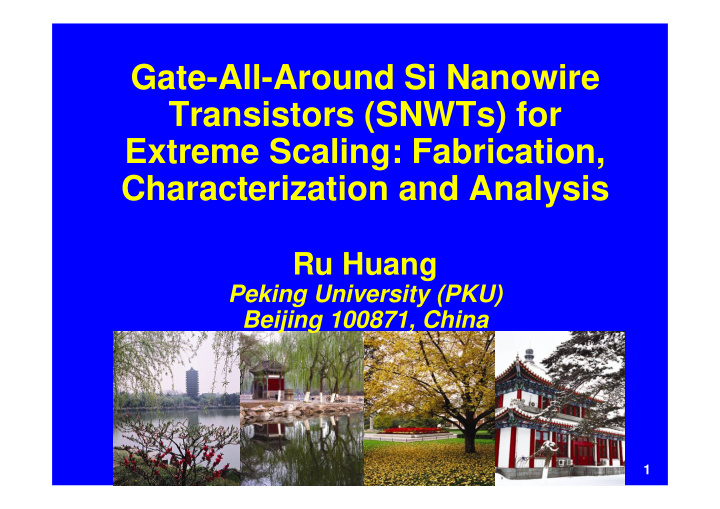 gate all around si nanowire transistors snwts for extreme