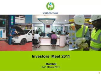 Investors Meet 2011  Mumbai 24 th March 2011  1  Disclaimer  Statements in this presentation may
