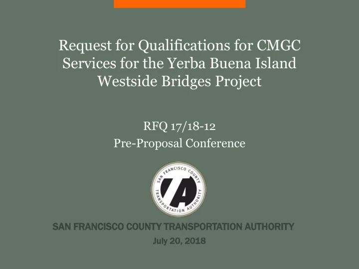 services for the yerba buena island